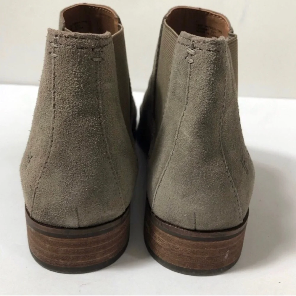 Frye Mallory Chelsea Suede Slip On Booties. Size 10.